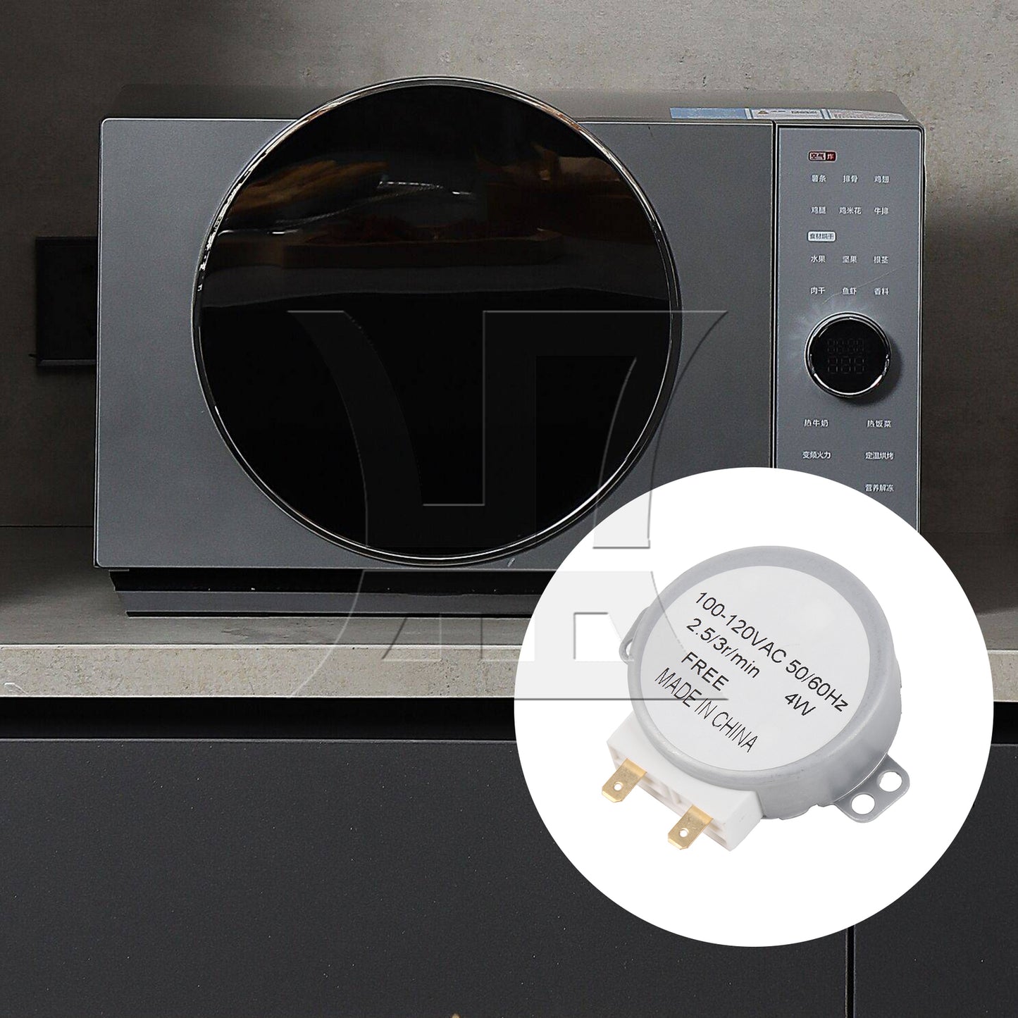BQLZR  Microwave Oven Turntable Motors 100V-120V 50/60Hz 4W 507453 Silver