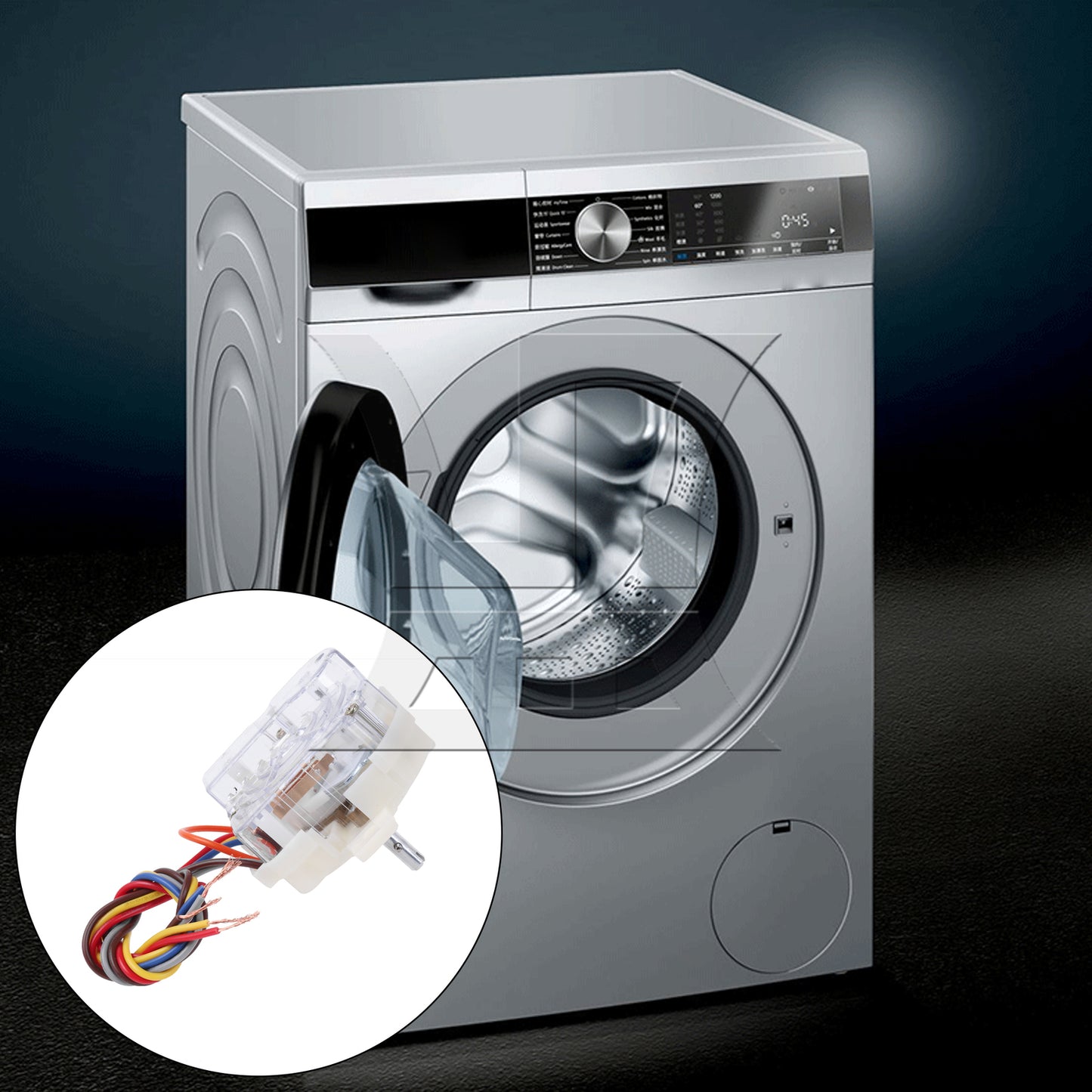 BQLZR  5 Wires Square Clothes Washer Control Timer Part Distance Holes 7.2cm