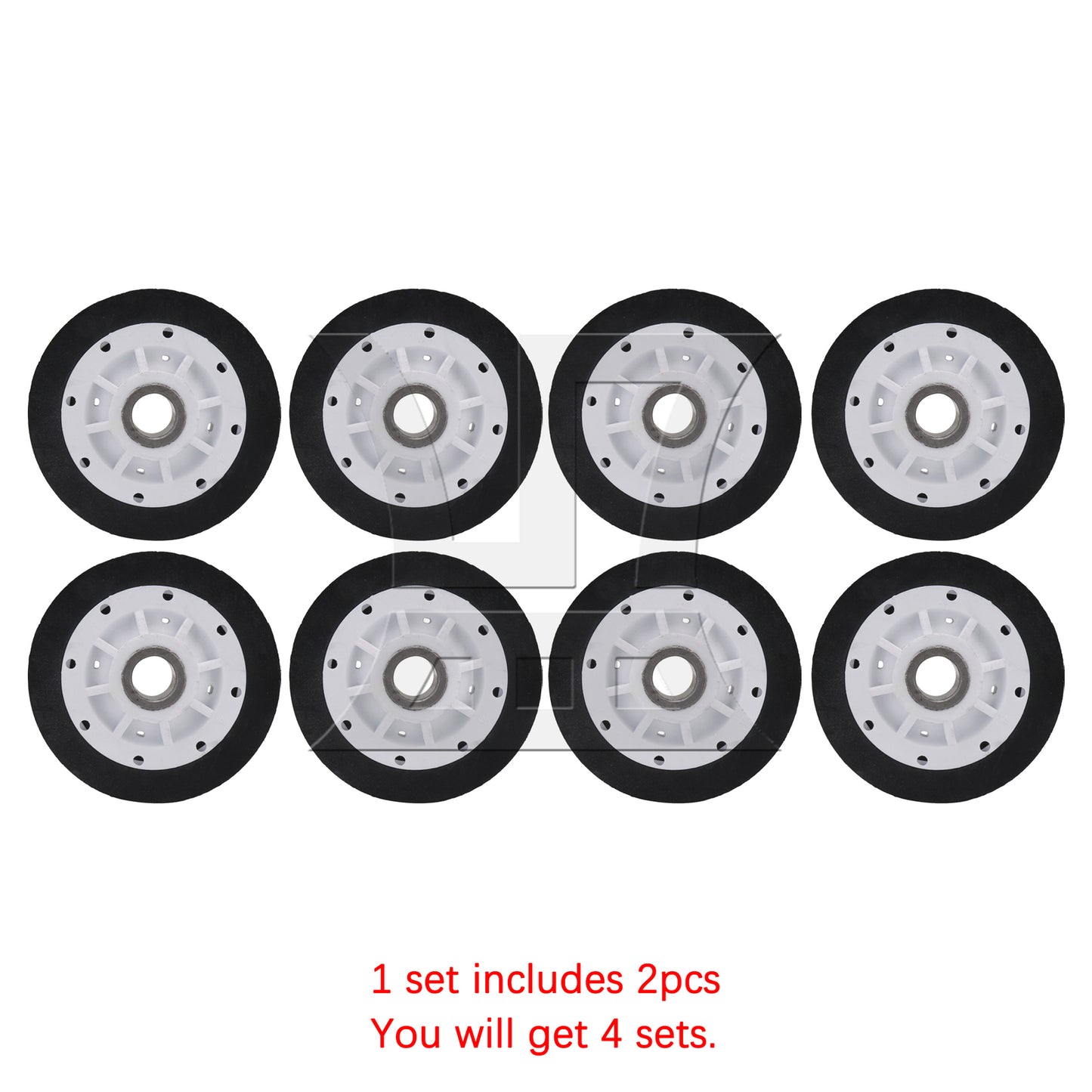 BQLZR Rubber Dryer Drum Support Roller 37001042 Replacement Parts