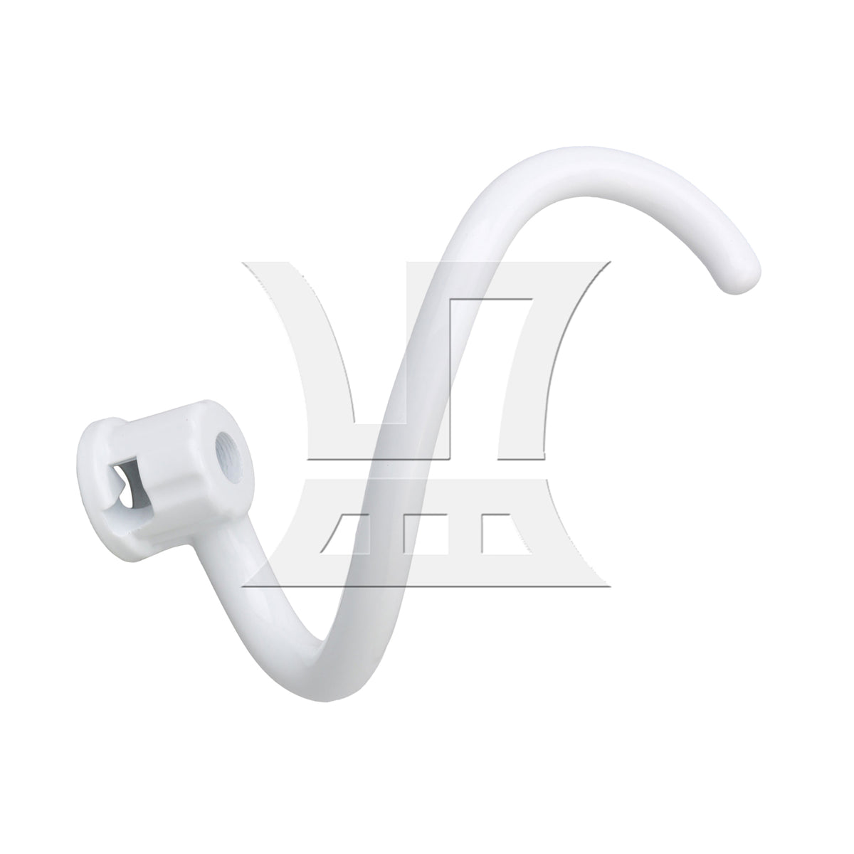 BQLZR 2 Pieces White Spiral Coated Dough Hook Tools Replacement for KV25G0X 5-6QT