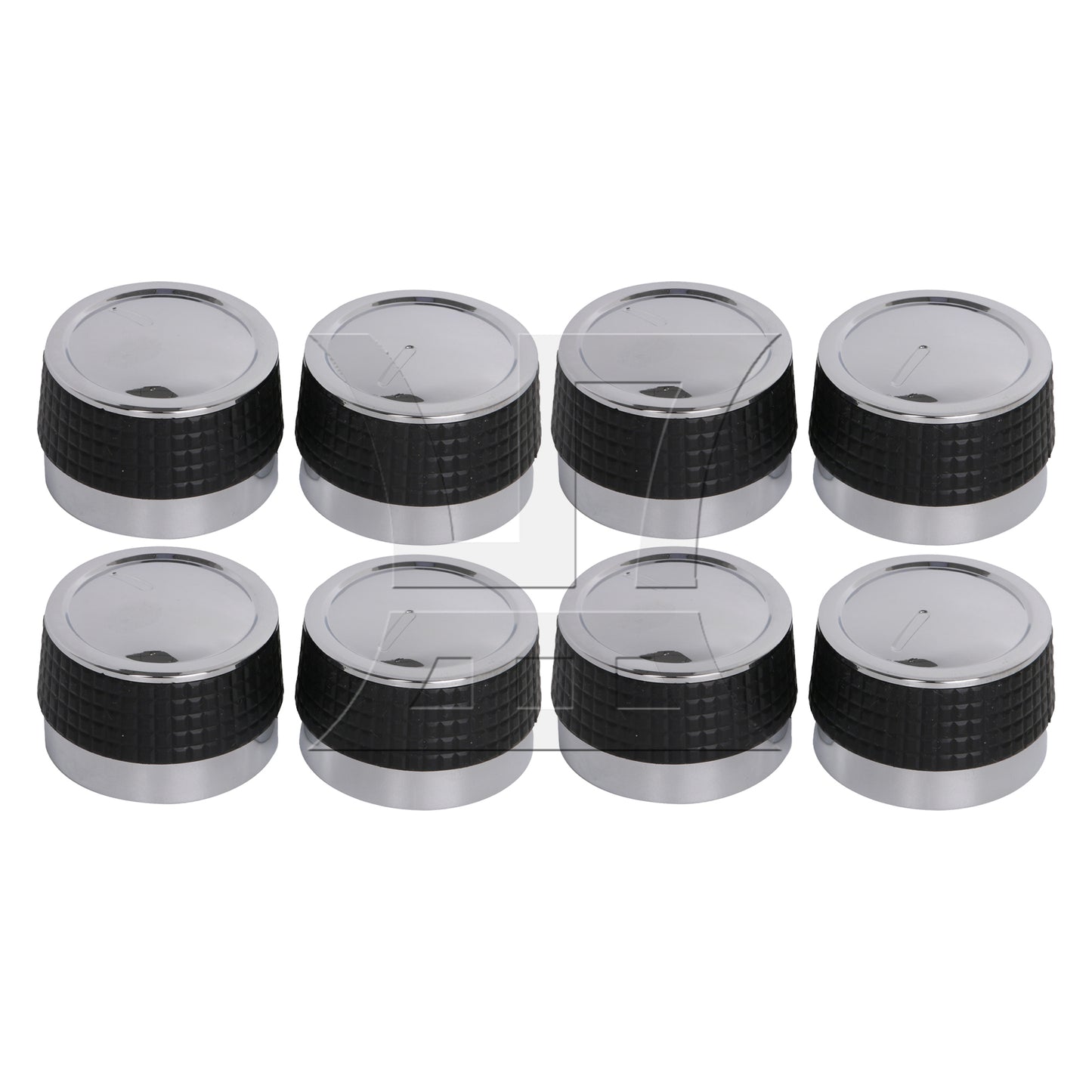 BQLZR  Grill Control Knobs Chrome Plastic Rotating w/ D Shaped Valve Stem