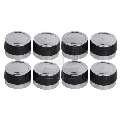 BQLZR  Grill Control Knobs Chrome Plastic Rotating w/ D Shaped Valve Stem