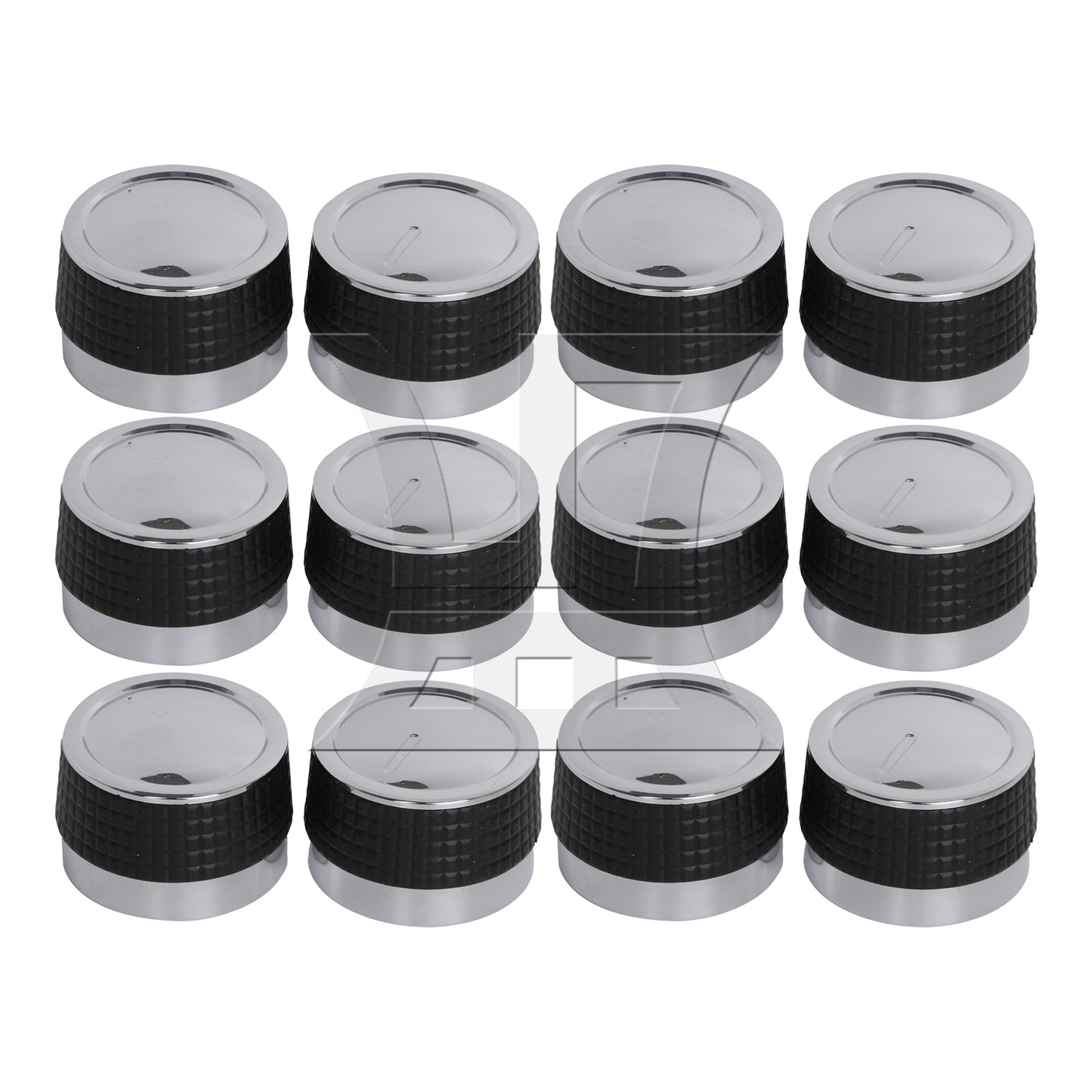 BQLZR  Grill Control Knobs Chrome Plastic Rotating w/ D Shaped Valve Stem