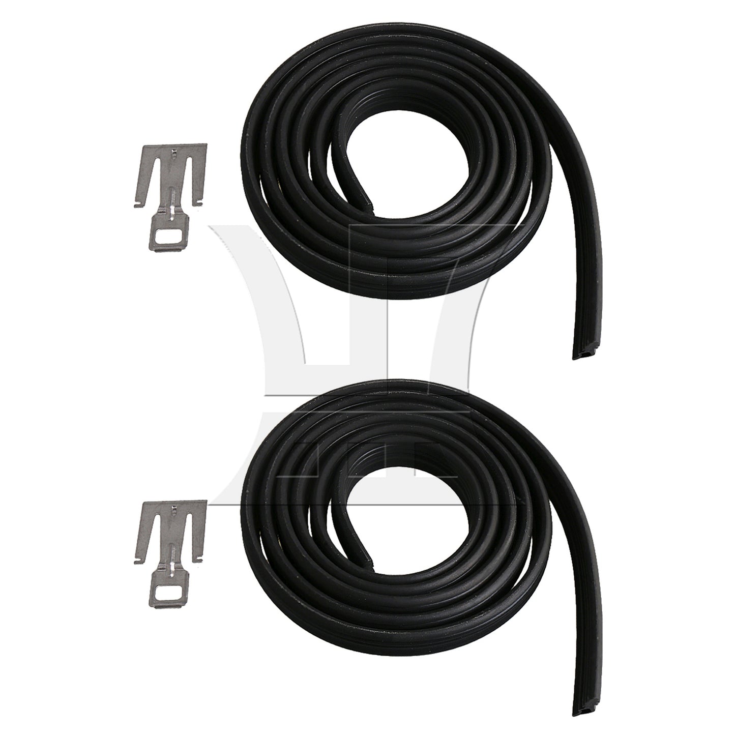 BQLZR 2 Pieces Black Plastic Dishwasher Door Seal Replacement for W10284090 2409202