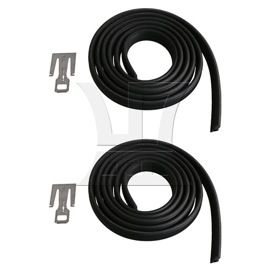 BQLZR 2 Pieces Black Plastic Dishwasher Door Seal Replacement for W10284090 2409202