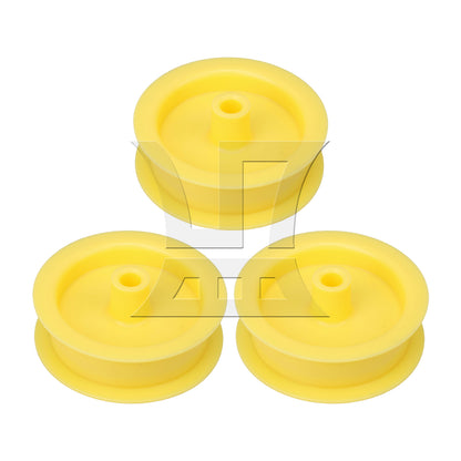 BQLZR 3pcs Plastic Dryer Idler Pulley Wheel WE12X83 Yellow for Second-Hand Dryers Refurbishment