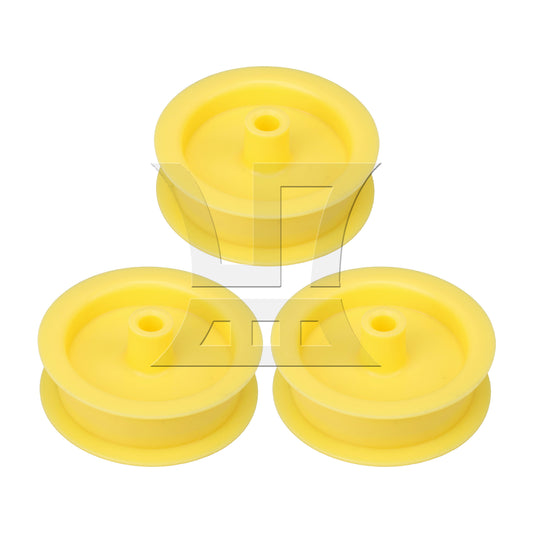BQLZR 3pcs Plastic Dryer Idler Pulley Wheel WE12X83 Yellow for Second-Hand Dryers Refurbishment