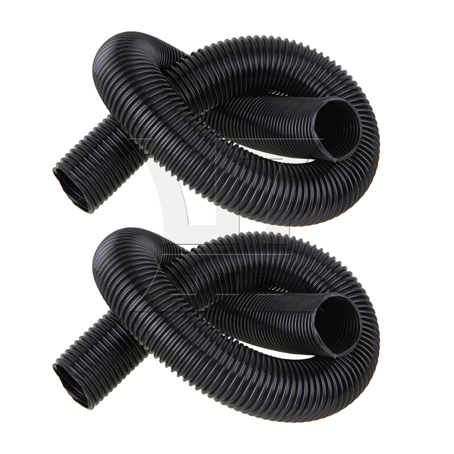 BQLZR 2pcs Plastic Threaded Vacuum Hose Interface Inner Diameter 5cm 00155 Black for Shop Vacuum Cleaners