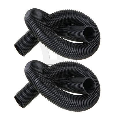 BQLZR 2pcs Plastic Threaded Vacuum Hose Interface Inner Diameter 5cm 00155 Black for Shop Vacuum Cleaners