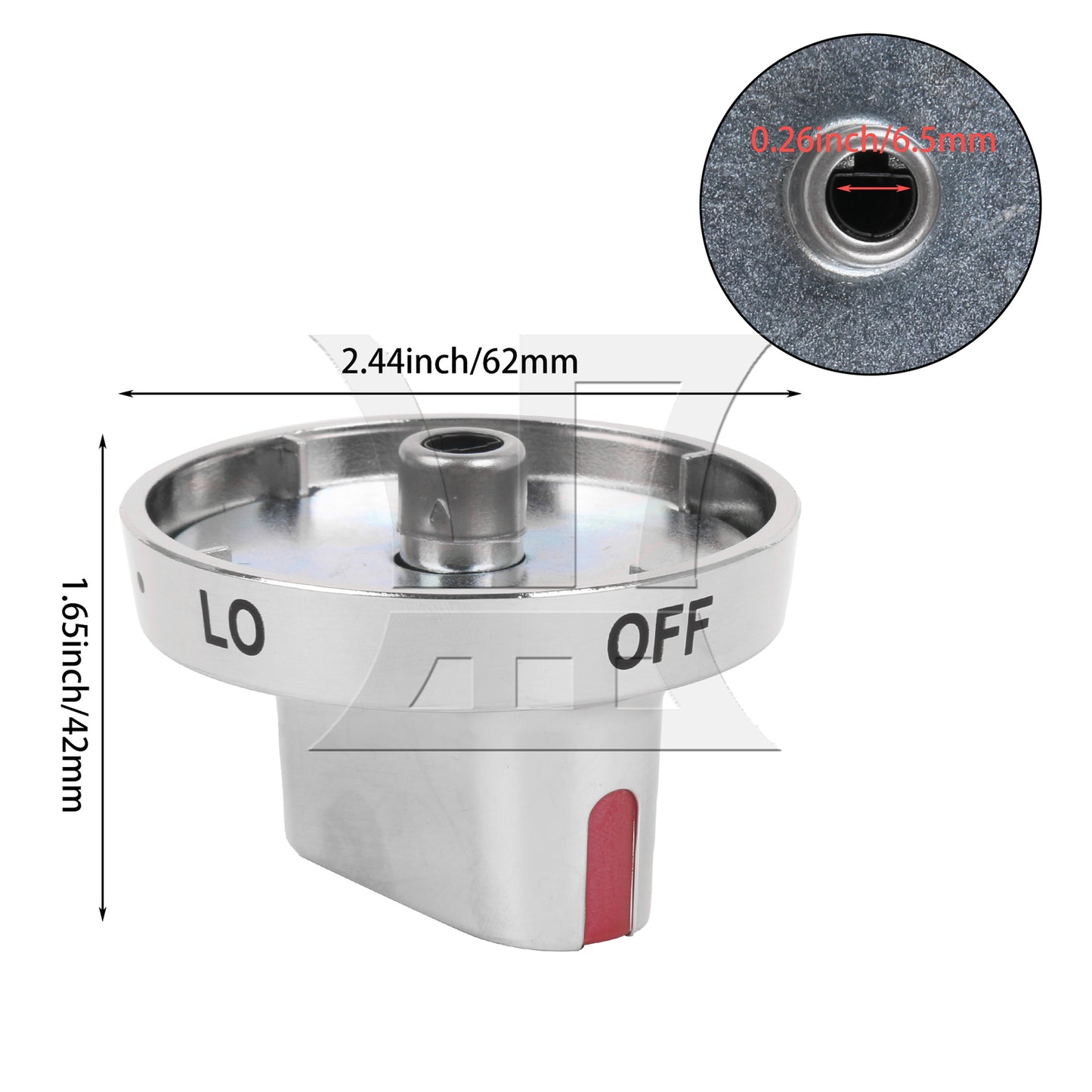 BQLZR Oven Replacement Knobs for Control Dial Knob DG64-00472B Silver