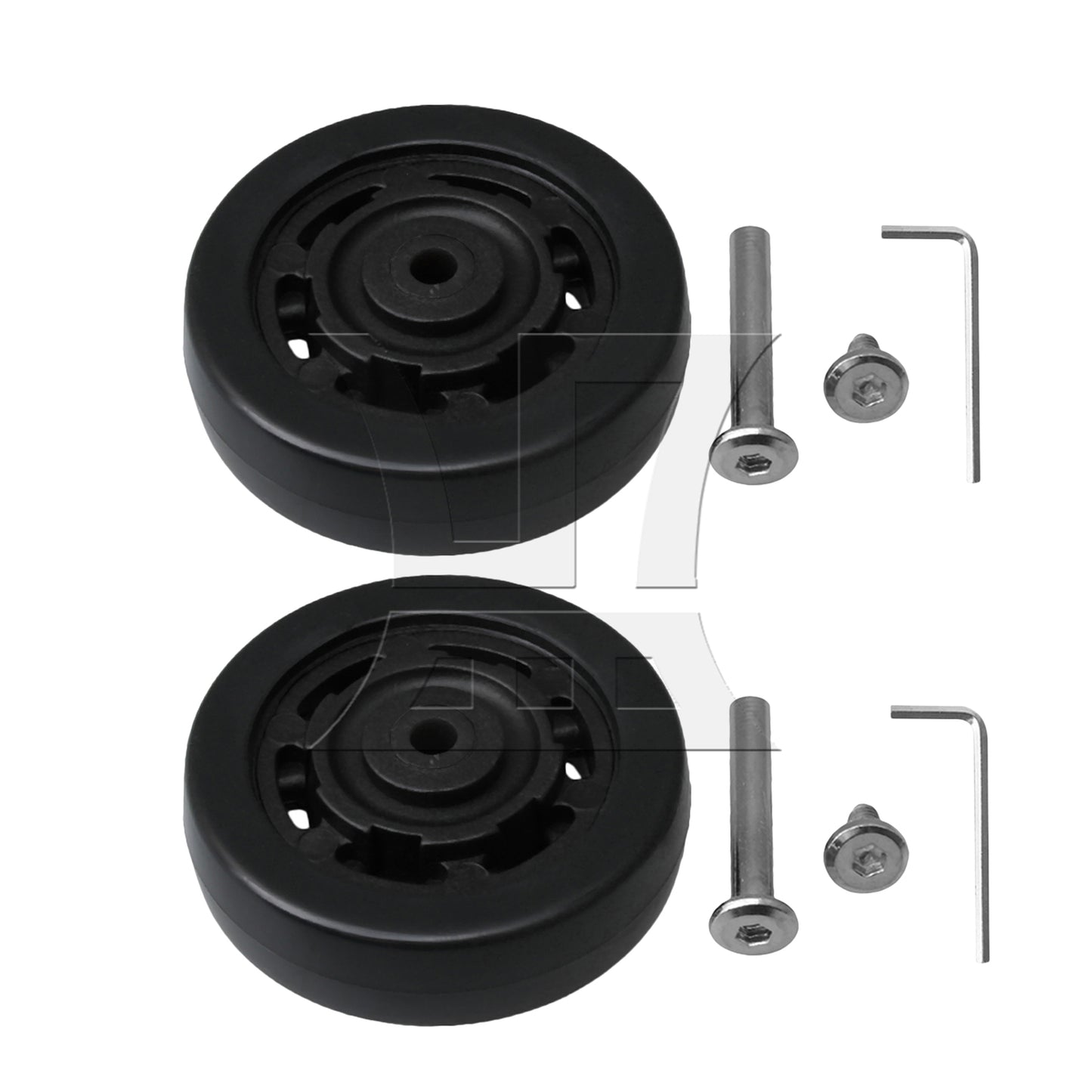 BQLZR 65x23mm Suitcase Wheels Replacement Wheels with Assembly Accessory Kit