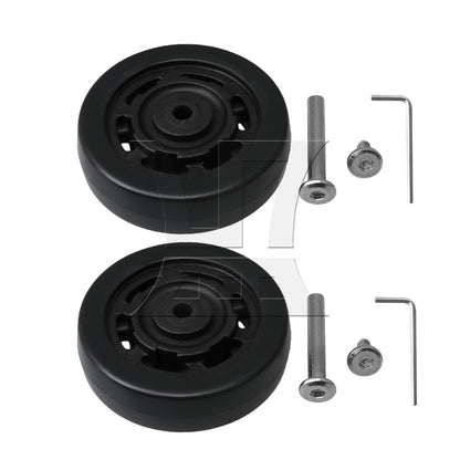 BQLZR 65x23mm Suitcase Wheels Replacement Wheels with Assembly Accessory Kit