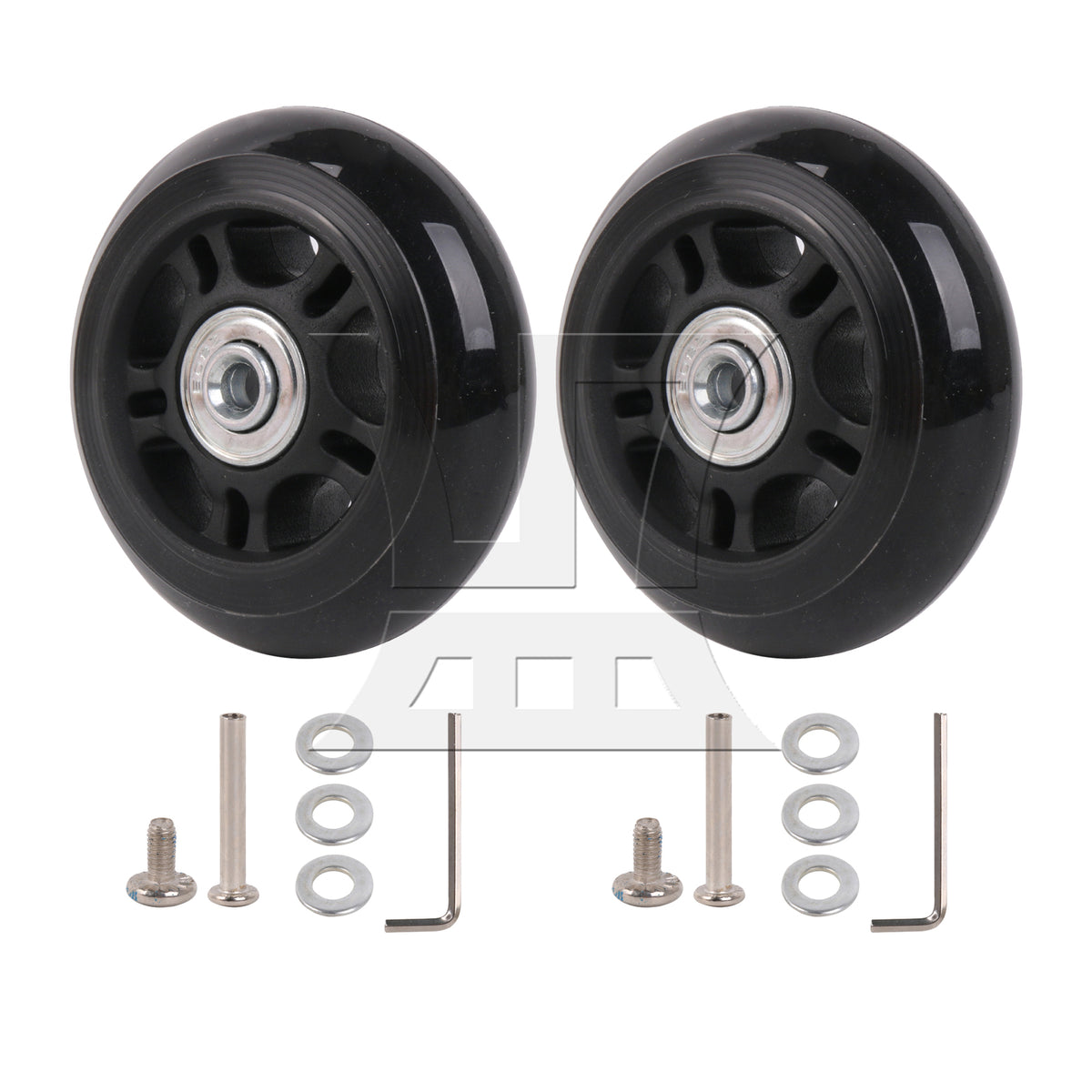 BQLZR Suitcase Luggage Wheel Replacement Swivel 2.95"x1.02" Black w/ Screw