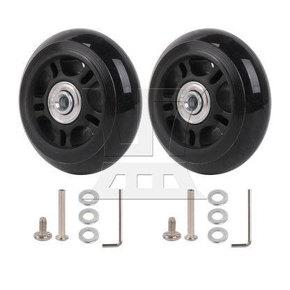 BQLZR Suitcase Luggage Wheel Replacement Swivel 2.95"x1.02" Black w/ Screw