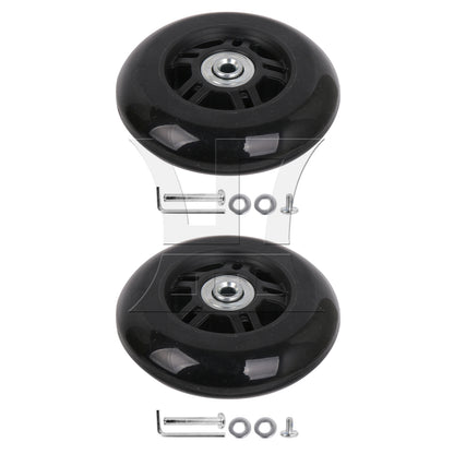 BQLZR 9cm Dia Luggage Suitcase Wheels Outdoor Replacement PU Rubber Wheel with Screw
