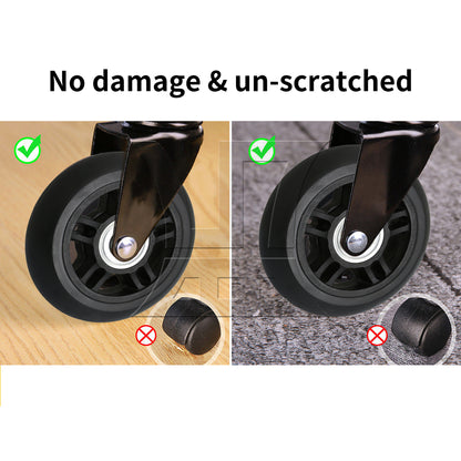 BQLZR 2Pieces Suitcase Replacement Wheels Black PVC 2.76x1.06inch Shock Absorbing