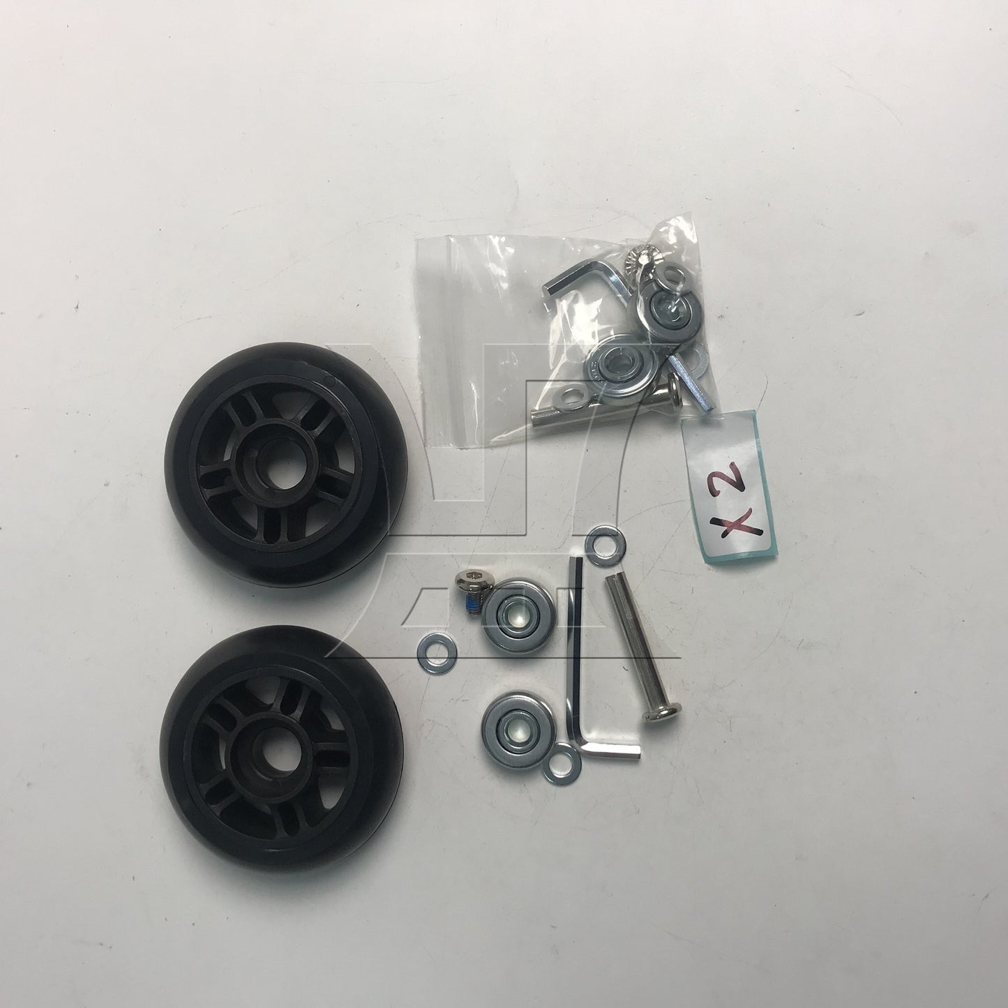 BQLZR 2Pieces Suitcase Replacement Wheels Black PVC 2.76x1.06inch Shock Absorbing