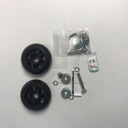 BQLZR 2Pieces Suitcase Replacement Wheels Black PVC 2.76x1.06inch Shock Absorbing