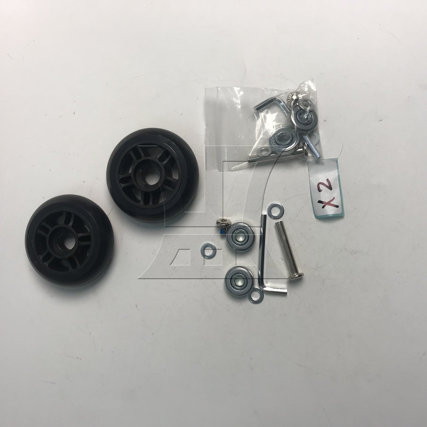 BQLZR 2Pieces Suitcase Replacement Wheels Black PVC 2.76x1.06inch Shock Absorbing
