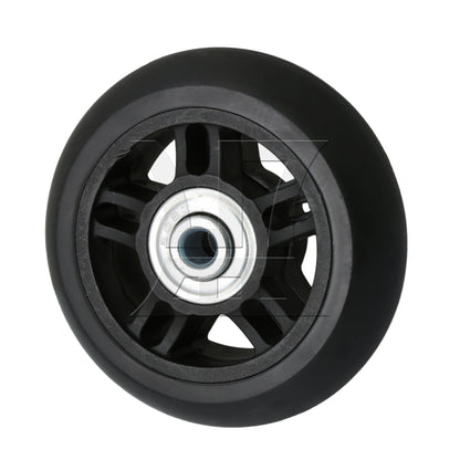 BQLZR 2Pieces Suitcase Replacement Wheels Black PVC 2.76x1.06inch Shock Absorbing