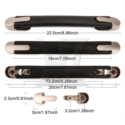 BQLZR Suitcase Handle 8.85 Inch B030 with Rubber Bands and Oil Blotting Sheet Set