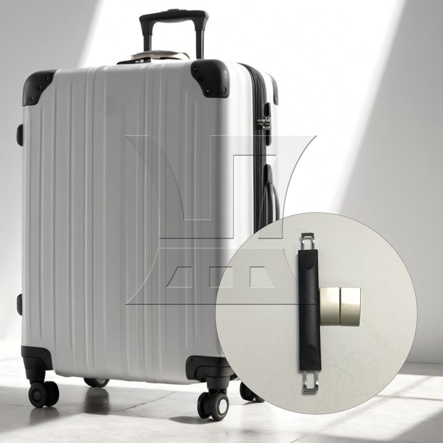 BQLZR Suitcase Handle 9.84 Inch B007 with Rubber Bands and Oil Blotting Sheet Set