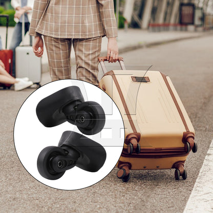 BQLZR  Luggage Suitcase Wheels Left & Right Black Plastic with Oil Blotting Sheet