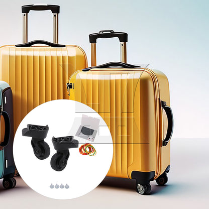 BQLZR  Luggage Suitcase Wheels Left & Right Black Plastic with Oil Blotting Sheet