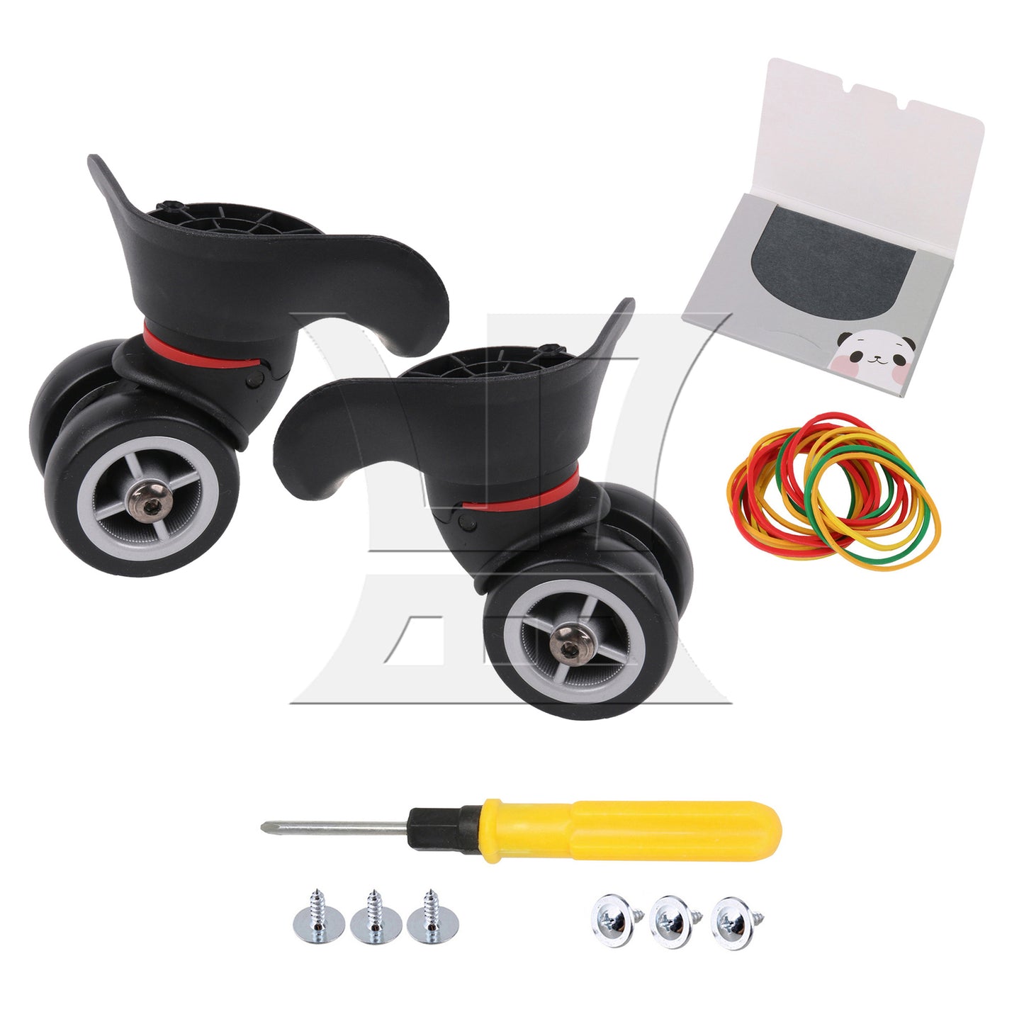 BQLZR Luggage Spinner Wheels 3.94" W042-L Black Right for Suitcases Repair