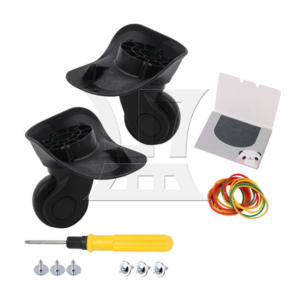 BQLZR Left Luggage Mute Wheels Black W041-L with Dual-purpose Screwdrivers