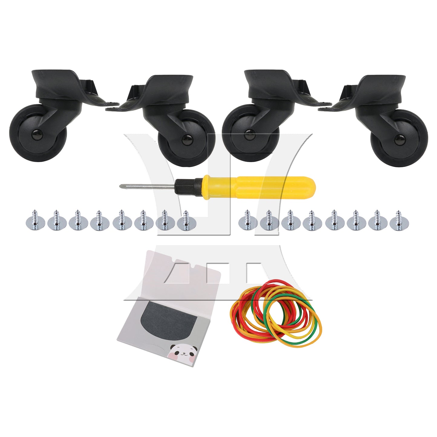 BQLZR Luggage Wheel Replacement Travel Suitcase Caster 3.27 Inches W187 Black Kit