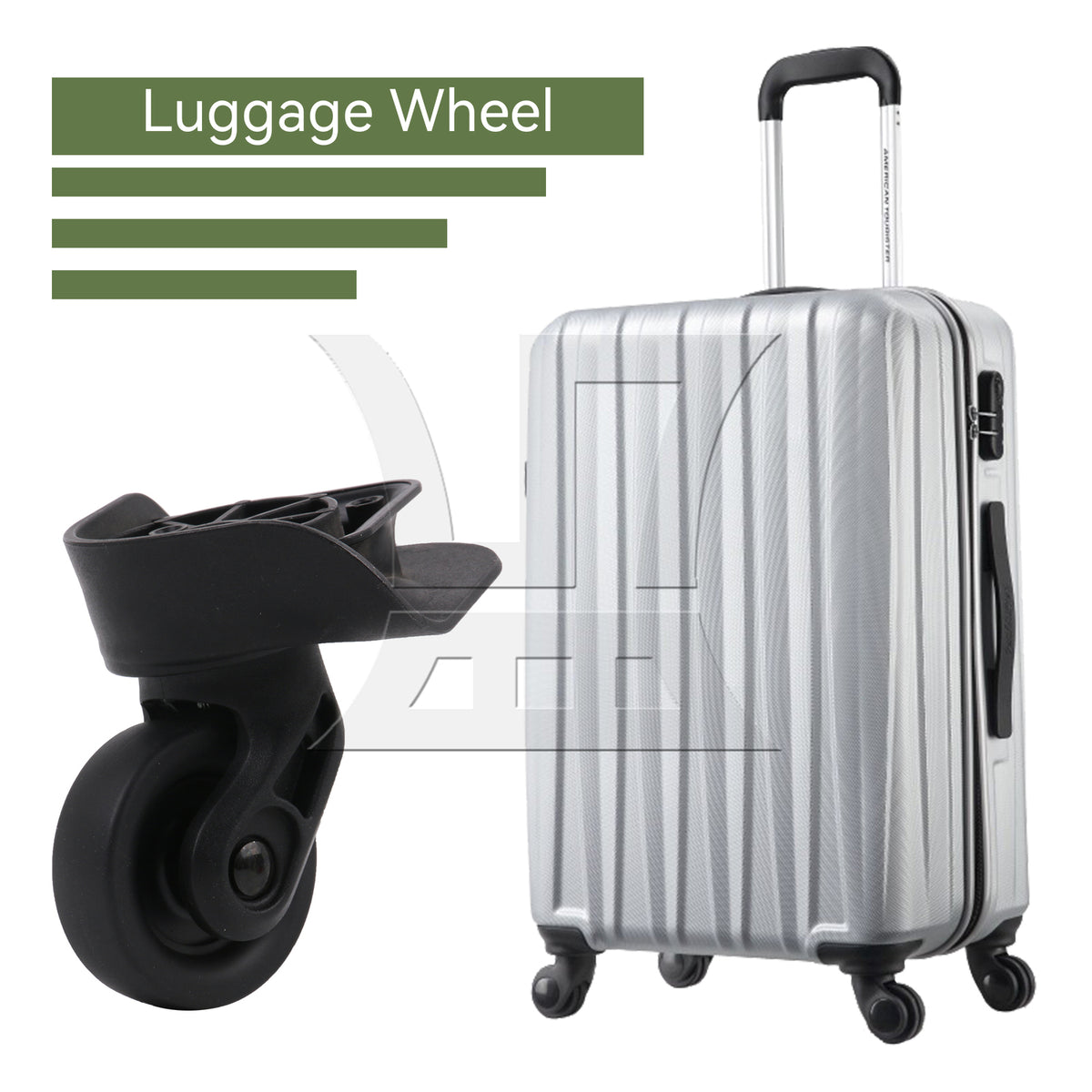 BQLZR Suitcase Luggage Casters Repair Mute Wheels 3.22" W237 Left Right Kit