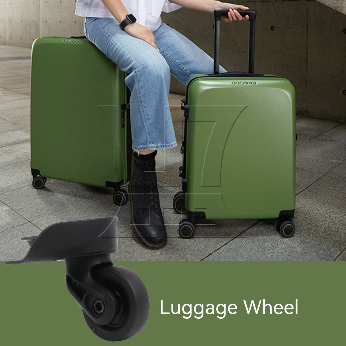 BQLZR Suitcase Luggage Casters Repair Mute Wheels 3.22" W237 Left Right Kit