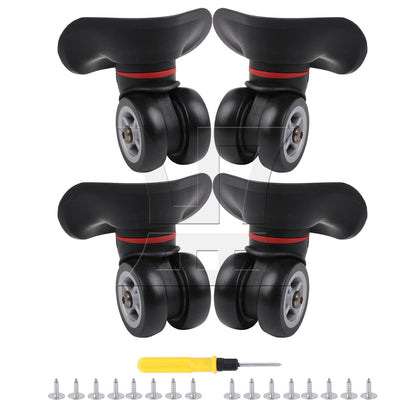 BQLZR Luggage Spinner Wheels 3.94" W042-L Black Right for Suitcases Repair