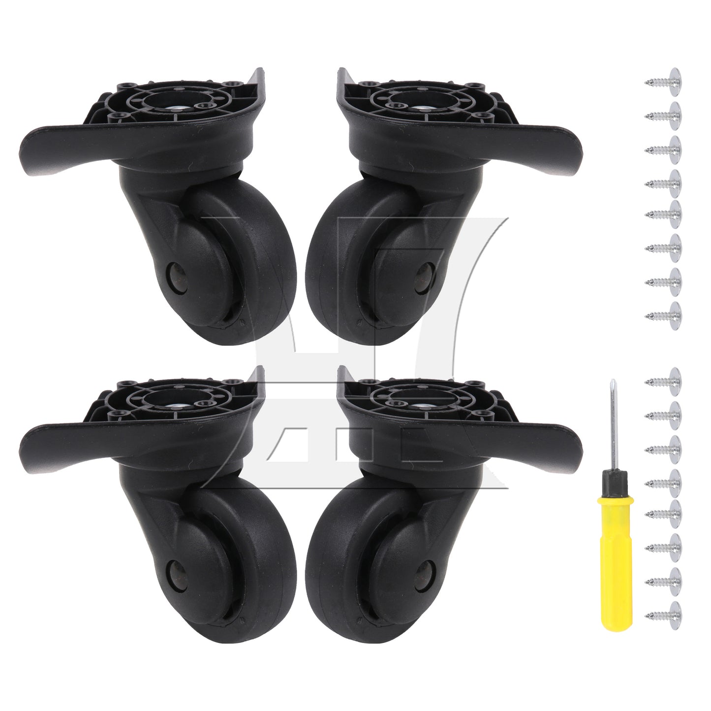 BQLZR Suitcase Luggage Replacement Swivel Casters Mute Wheel 2.95 Inches W076 Set