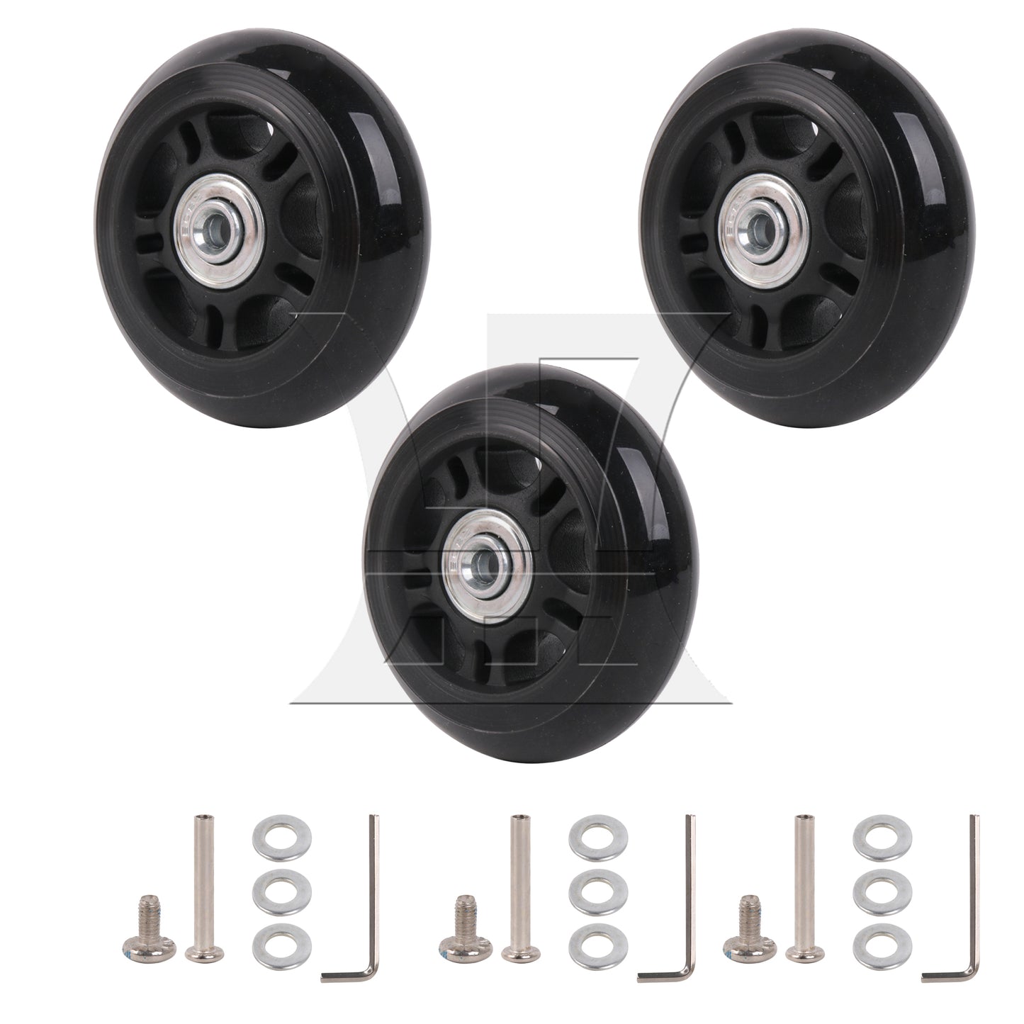 BQLZR 75mm Dia Luggage Replacement Wheels Luggage Suitcase Replacement Wheels Kit