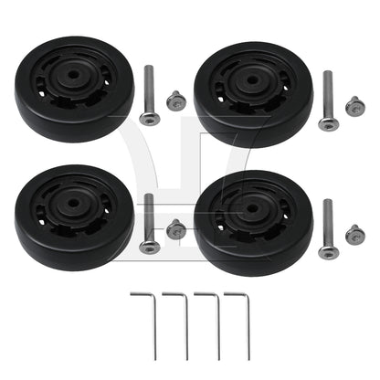 BQLZR 65x23mm Suitcase Wheels Replacement Wheels with Assembly Accessory Kit