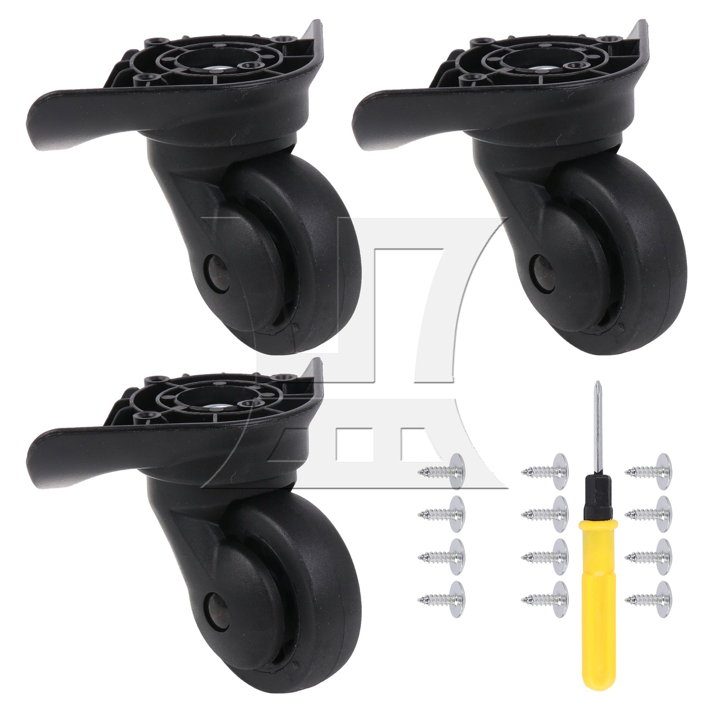 BQLZR Suitcase Luggage Replacement Swivel Casters Mute Wheel 2.95 Inches W076 Set