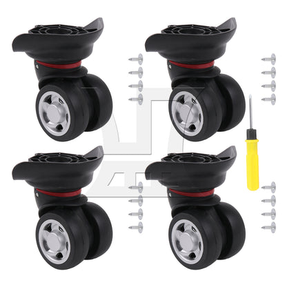 BQLZR Black 10.8x9.9x4.7cm Left & Right Luggage Suitcase Wheels DIY