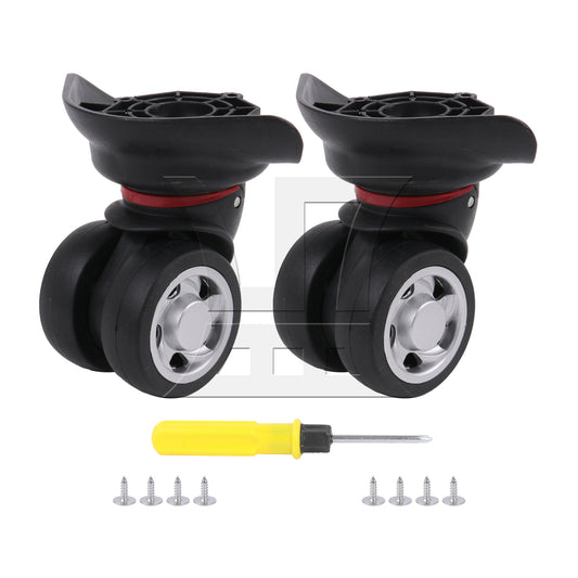 BQLZR Luggage Suitcase Casters Mute Bearing Repair 3.58" W055 Black Left Set