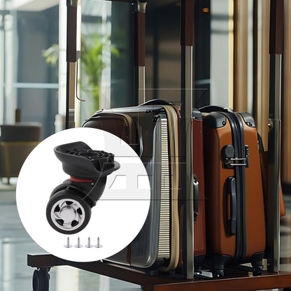BQLZR Luggage Suitcase Casters Mute Bearing Repair 3.58" W055 Black Left Set