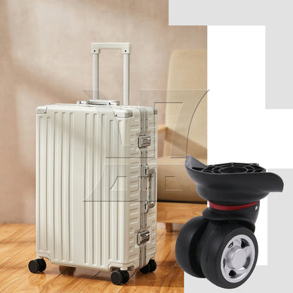 BQLZR Luggage Suitcase Casters Mute Bearing Repair 3.58" W055 Black Left Set