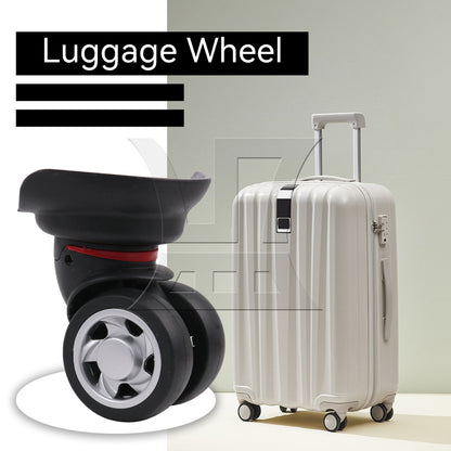 BQLZR Luggage Suitcase Casters Mute Bearing Repair 3.58" W055 Black Left Set