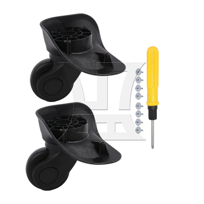 BQLZR Left Luggage Mute Wheels Black W041-L with Dual-purpose Screwdrivers