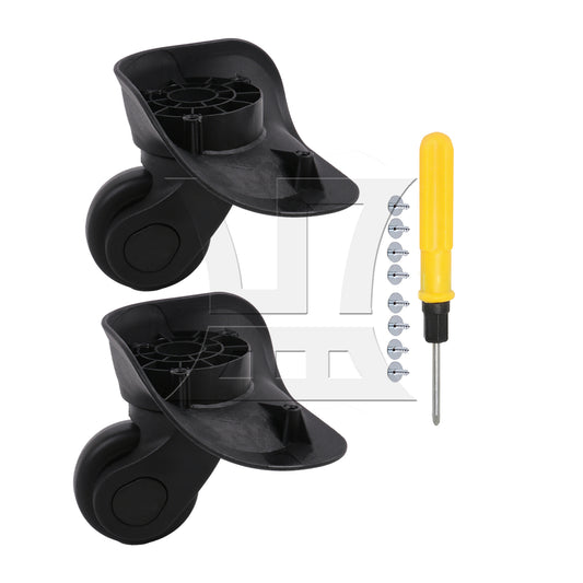 BQLZR Left Luggage Mute Wheels Black W041-L with Dual-purpose Screwdrivers