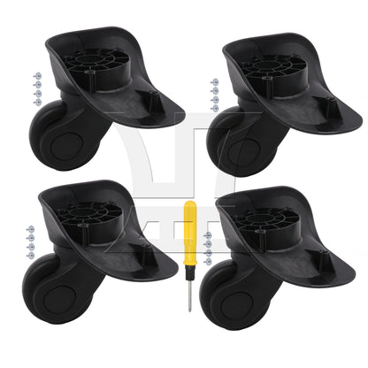 BQLZR Left Luggage Mute Wheels Black W041-L with Dual-purpose Screwdrivers