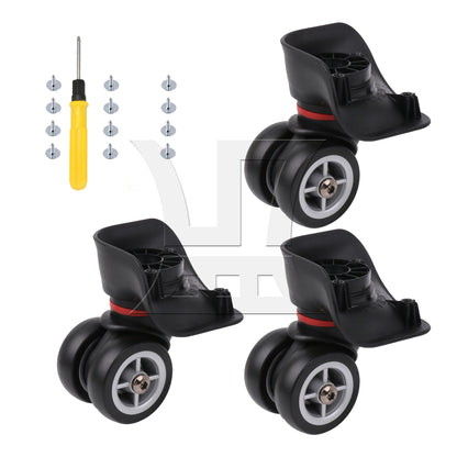 BQLZR W042S Swivel Caster Wheels Right Plastic & Metal with Screwdriver for Luggage