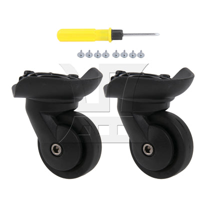 BQLZR 3.03" Overall Height Luggage Suitcase Wheels Black Right W293 with Screwdriver