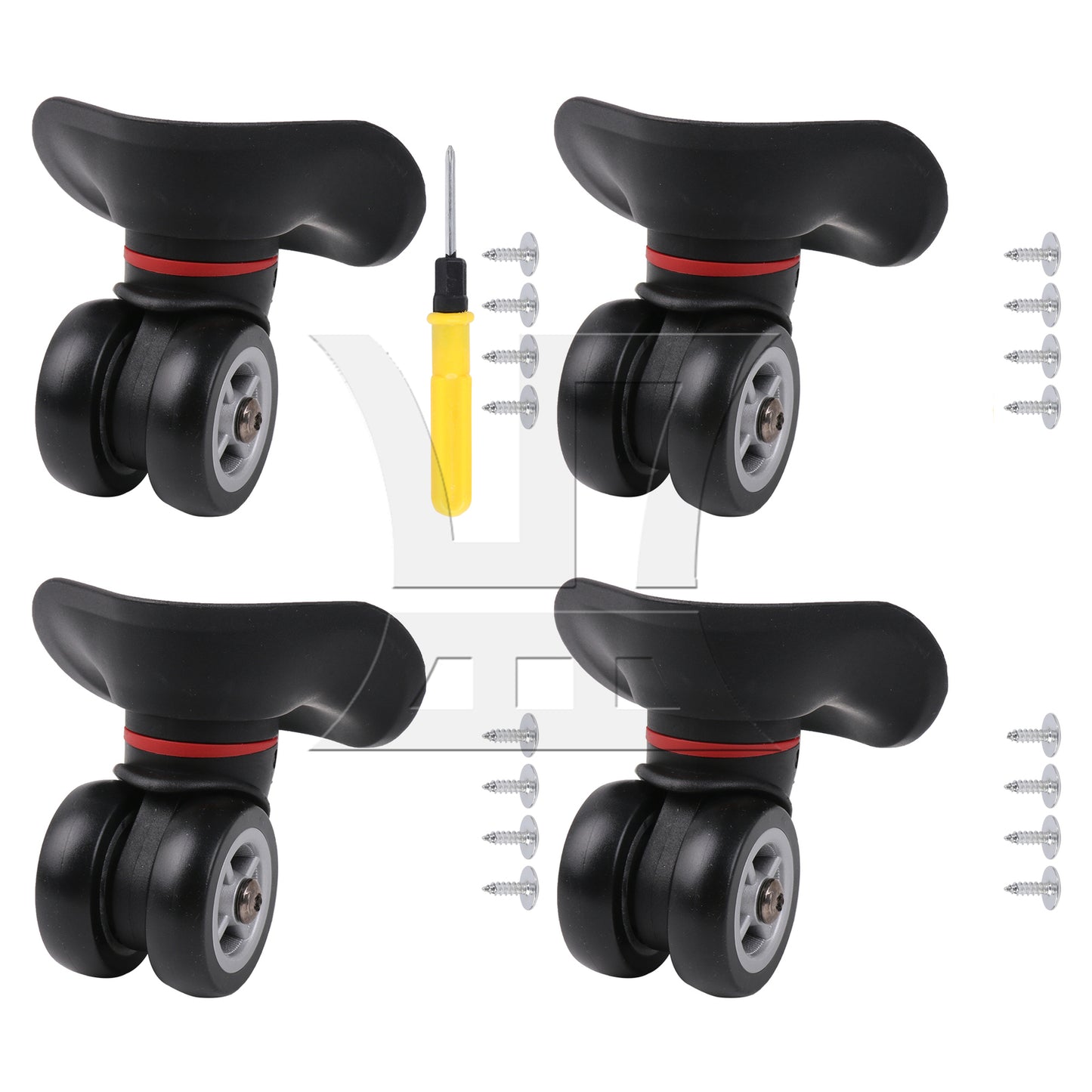 BQLZR Luggage Spinner Wheels 3.94" W042-L Black Right for Suitcases Repair