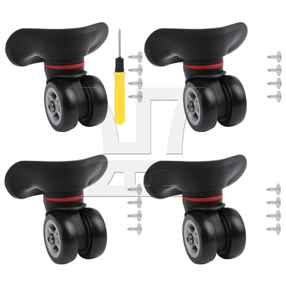 BQLZR Swivel Left Luggage Wheel Suitcase Replacement Repair Wheels W042 Black
